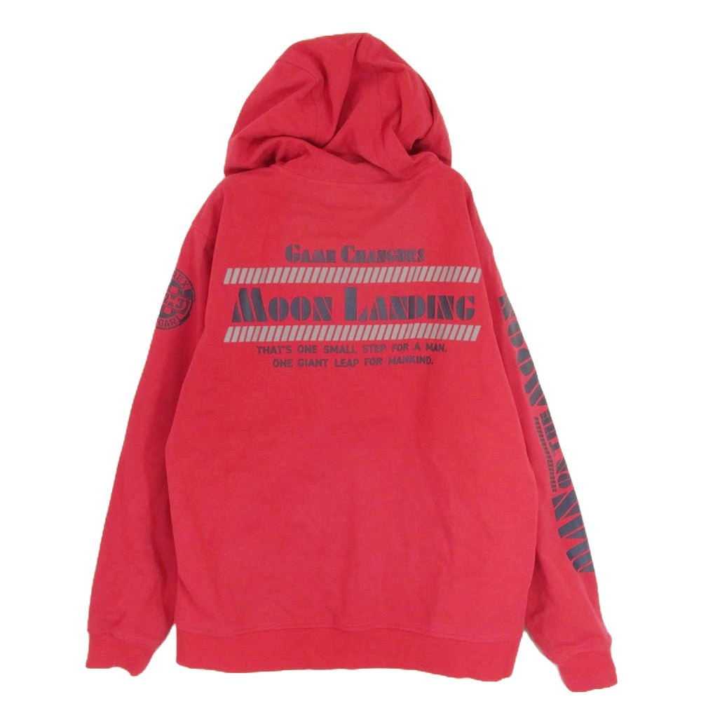 AVIREX アヴィレックス 6103518 WIND GUARD THERMO ZIP HOODIE ウインドガード アームストロング フルジップ パーカー ジャケット レッド系 L【中古】