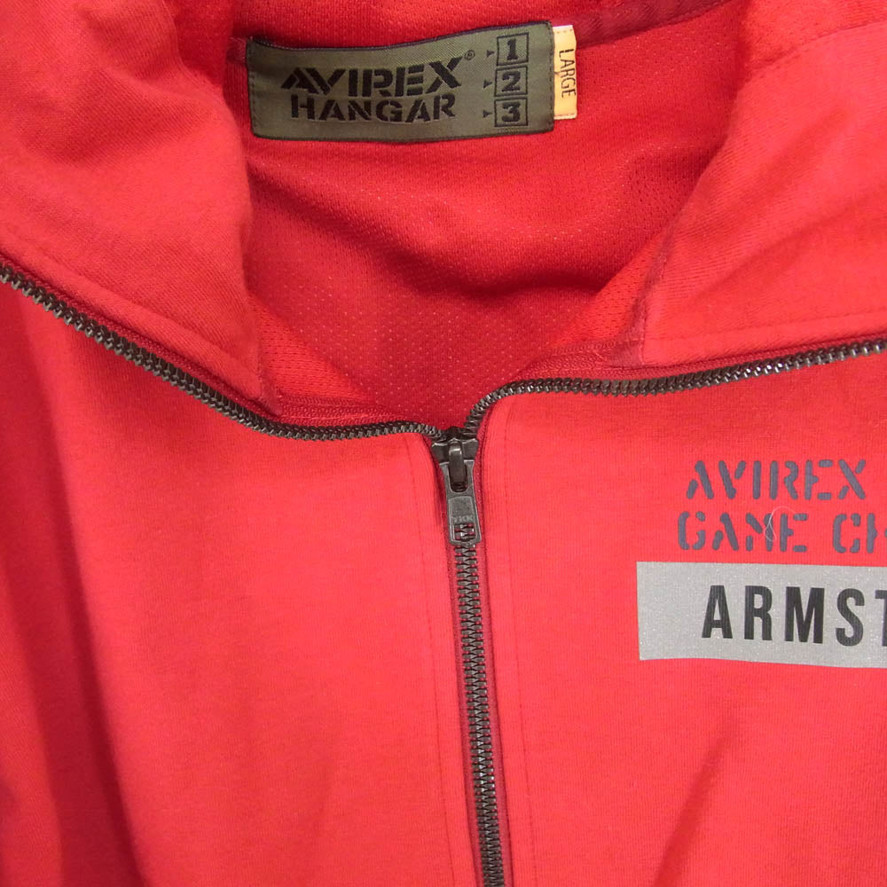 AVIREX アヴィレックス 6103518 WIND GUARD THERMO ZIP HOODIE ウインドガード アームストロング フルジップ パーカー ジャケット レッド系 L【中古】