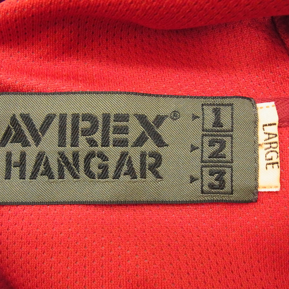 AVIREX アヴィレックス 6103518 WIND GUARD THERMO ZIP HOODIE ウインドガード アームストロング フルジップ パーカー ジャケット レッド系 L【中古】
