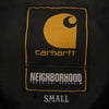 NEIGHBORHOOD ネイバーフッド 14AW 142BECTN-JKM02S × carhartt カーハート キャンバス ダック ライダースジャケット ブラック系 S【中古】