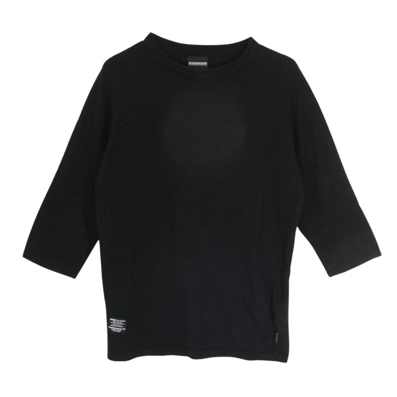 NEIGHBORHOOD ネイバーフッド TSNH-KN-02 七分袖 カシミヤ混 カットソー ブラック系 M【中古】