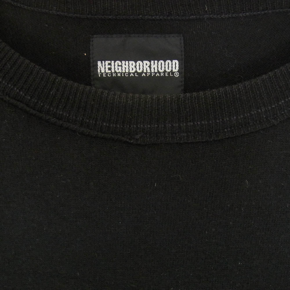 NEIGHBORHOOD ネイバーフッド TSNH-KN-02 七分袖 カシミヤ混 カットソー ブラック系 M【中古】