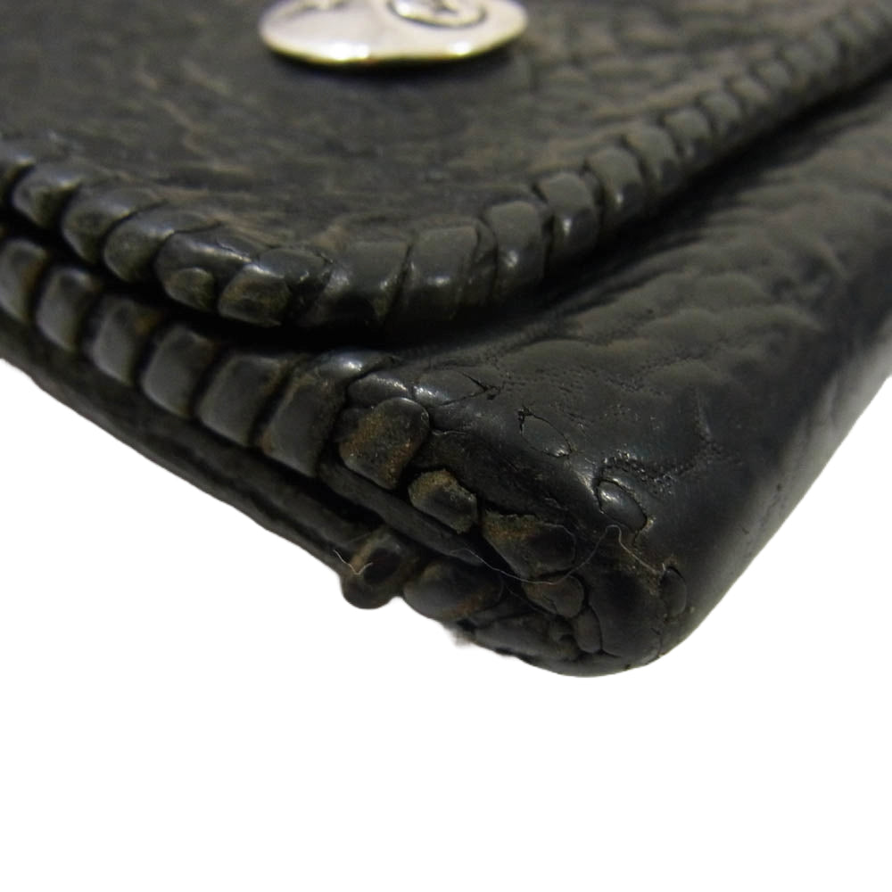 GABOR ガボール ガボラトリー インターナショナル スティングレイインレイ Gクラウン レザー ロングウォレット 長財布 ブラック系【中古】