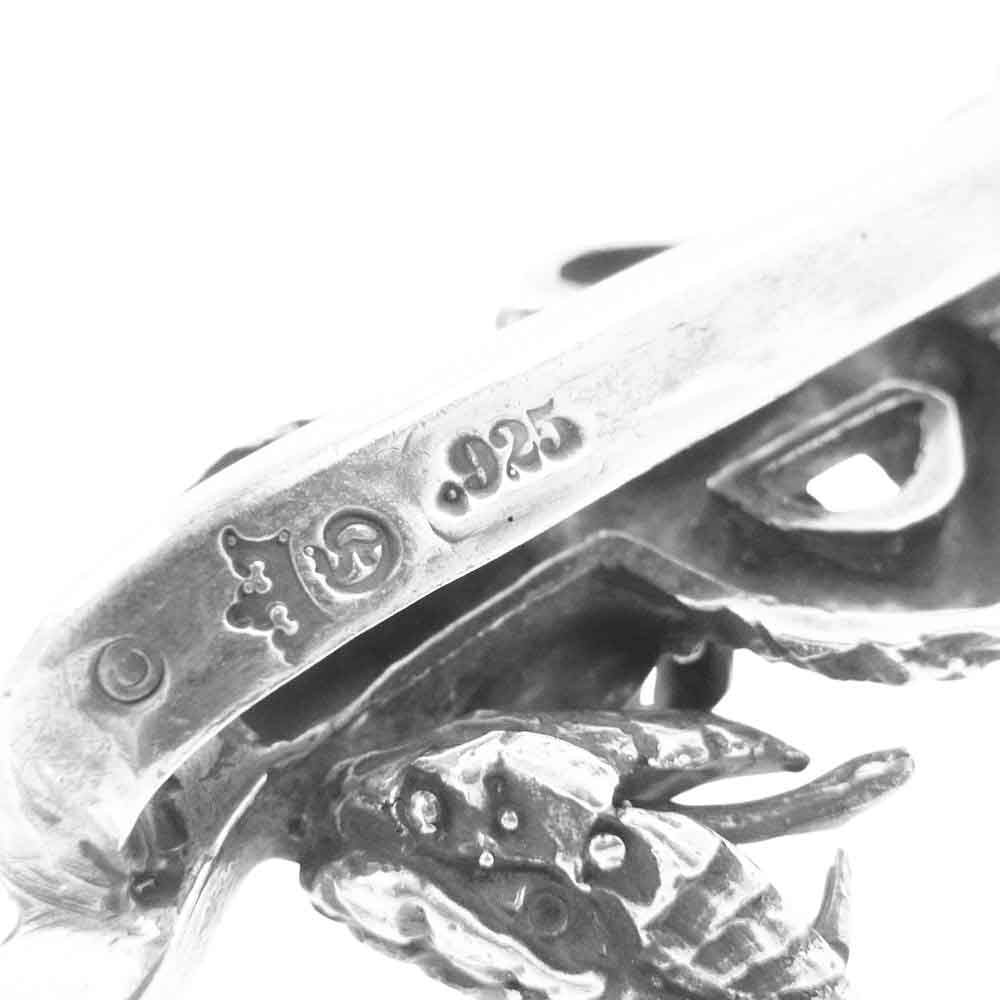 GABOR ガボール ガボラトリー マリア ギャランティ付属 スカルオンスネークキーパー 2ブルドッグ 2スカル 5ローラー 4スカルプテッドオーバルリンク ウォレットチェーン シルバー系【中古】