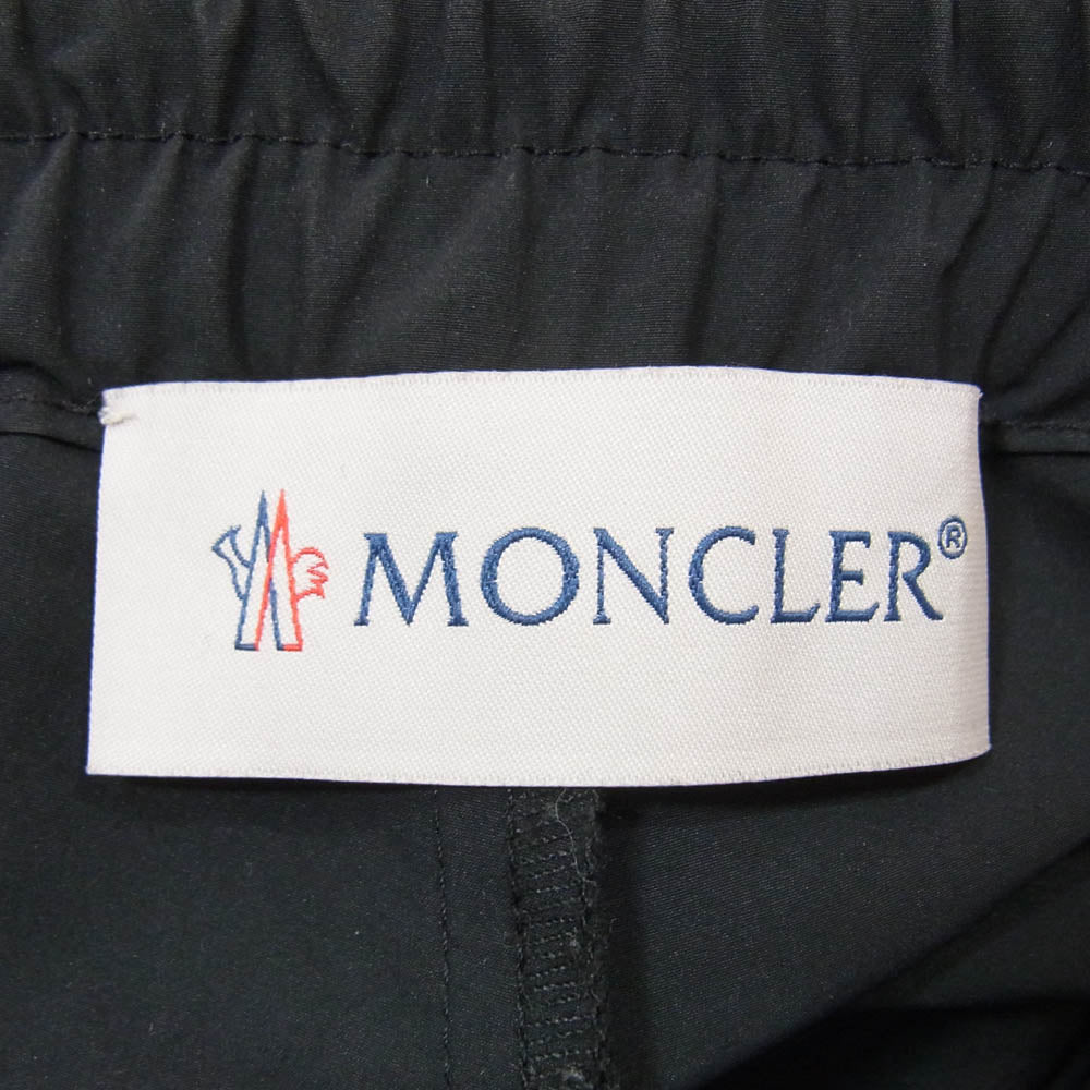 MONCLER モンクレール 21AW G209U2A00005 5499N × FRAGMENT DESIGN フラグメント PANTALONE パンタロン ロゴ プリント ナイロン カーゴ パンツ ブラック系 XS【中古】