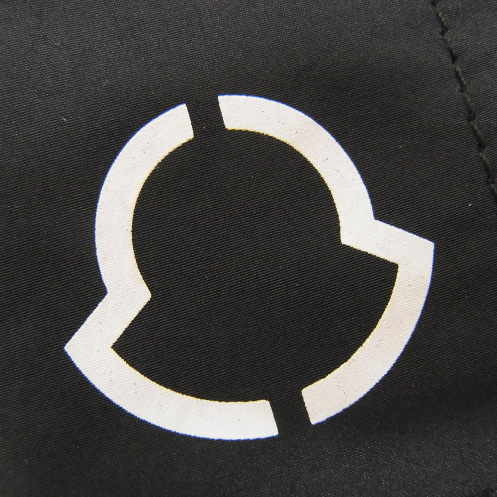 MONCLER モンクレール 21AW G209U2A00005 5499N × FRAGMENT DESIGN フラグメント PANTALONE パンタロン ロゴ プリント ナイロン カーゴ パンツ ブラック系 XS【中古】