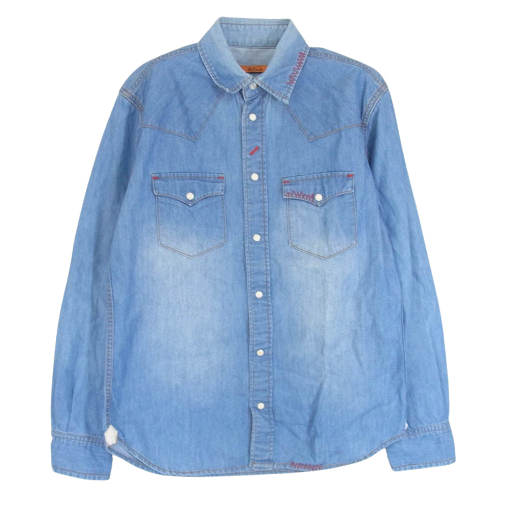 ディーケーメイド ウエスタン デニムシャツ ステッチデザイン 長袖 シャツ【中古】