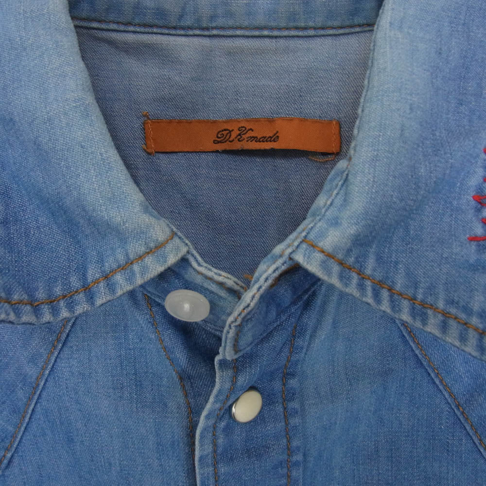 ディーケーメイド ウエスタン デニムシャツ ステッチデザイン 長袖 シャツ【中古】