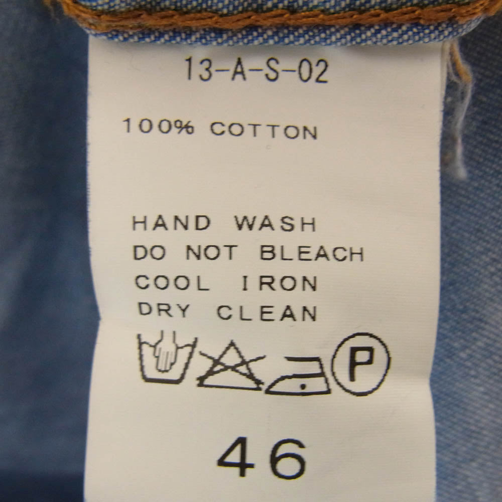 ディーケーメイド ウエスタン デニムシャツ ステッチデザイン 長袖 シャツ【中古】