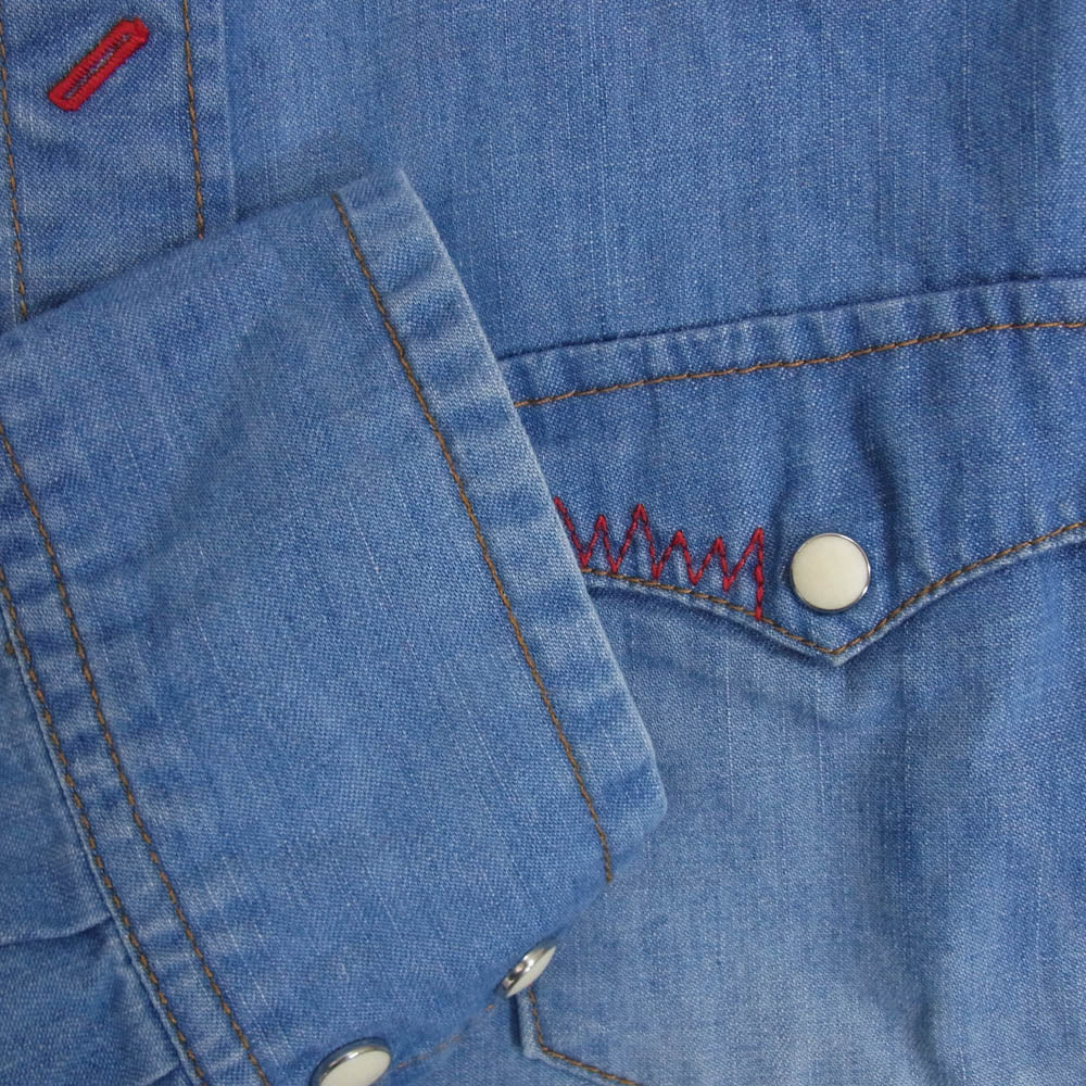 ディーケーメイド ウエスタン デニムシャツ ステッチデザイン 長袖 シャツ【中古】