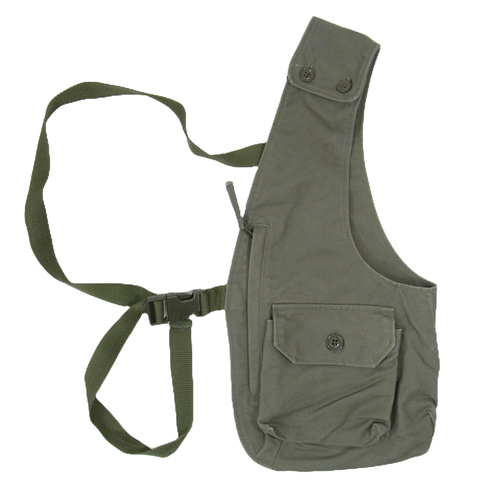 Engineered Garments エンジニアードガーメンツ SHOULDER VEST サテン ワンショルダー 片側 ベスト カーキ系 サイズ表記無【中古】
