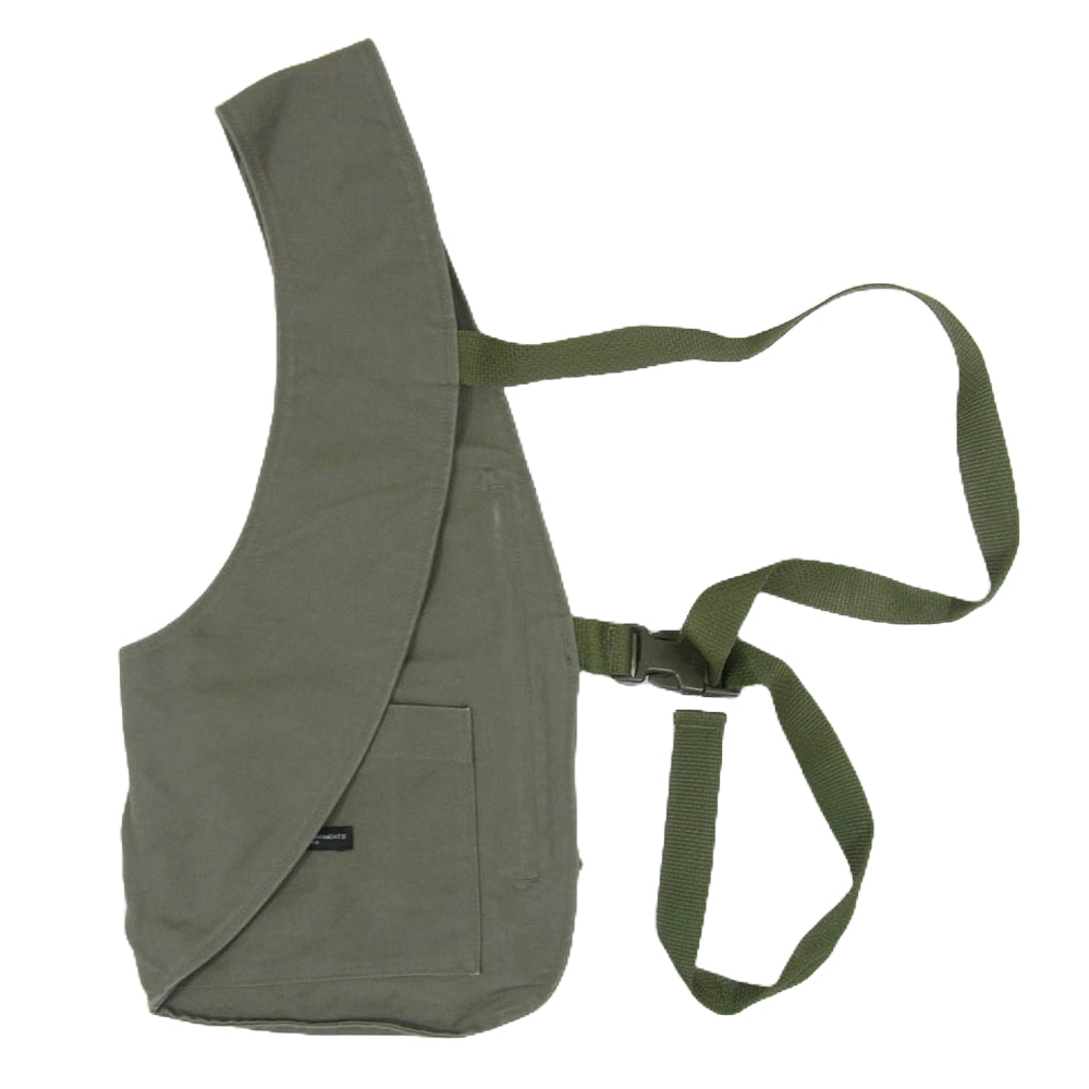 Engineered Garments エンジニアードガーメンツ SHOULDER VEST サテン ワンショルダー 片側 ベスト カーキ系 サイズ表記無【中古】
