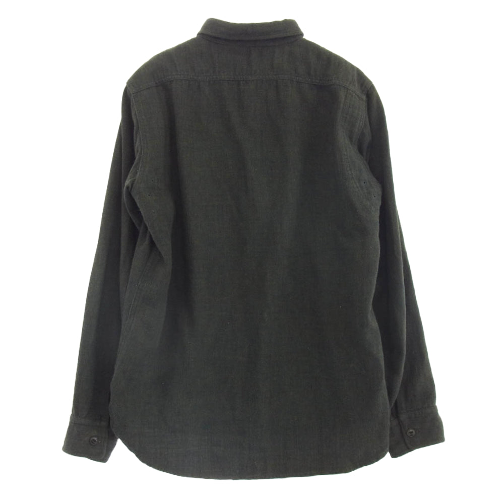 LOST CONTROL ロストコントロール L11F3-2114 Organic Twill Work Shirts オーガニック ツイルワーク シャツ モスグリーン系 2【中古】