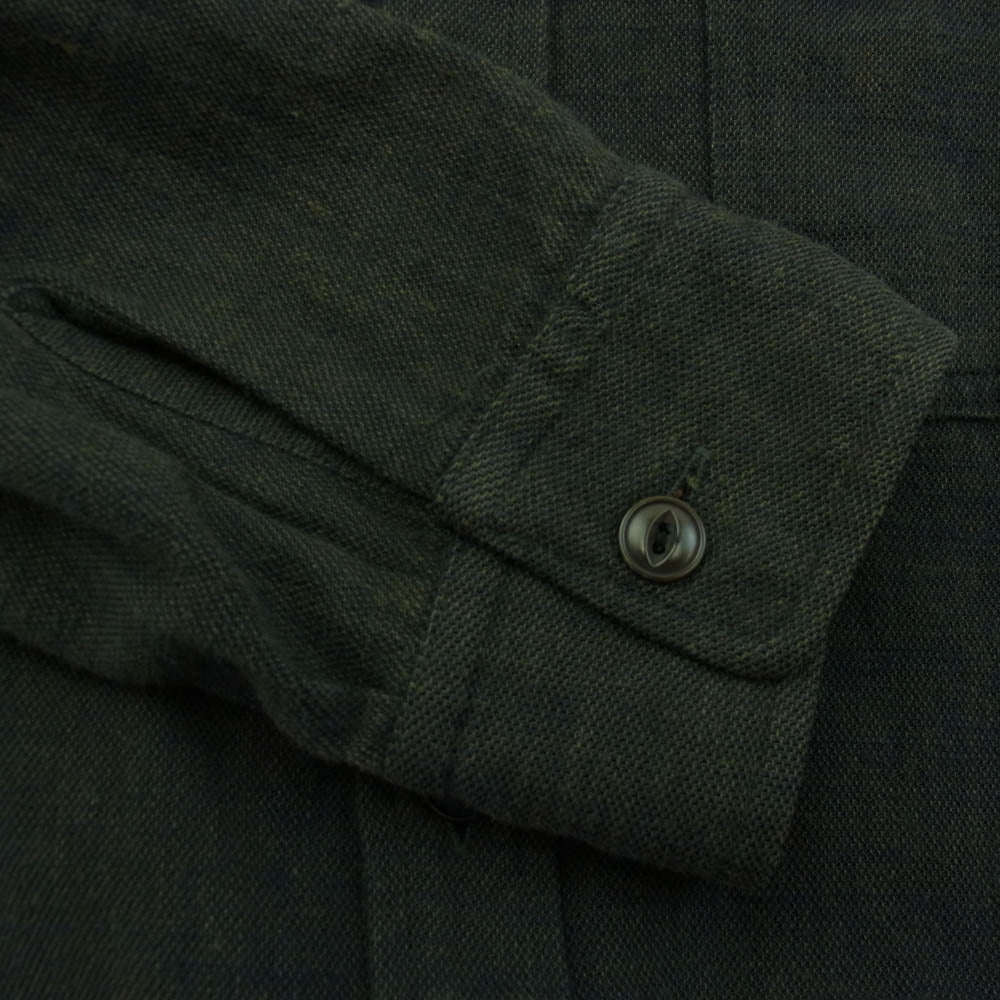 LOST CONTROL ロストコントロール L11F3-2114 Organic Twill Work Shirts オーガニック ツイルワーク シャツ モスグリーン系 2【中古】