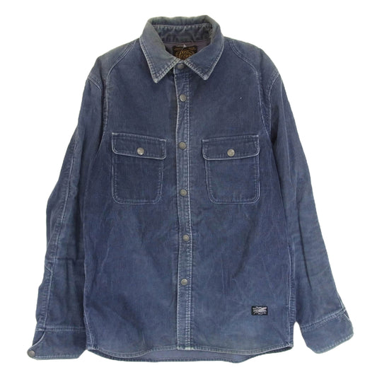 LOST CONTROL ロストコントロール LCW-S9-02 コーデュロイ ワーク シャツ ネイビー系 3【中古】