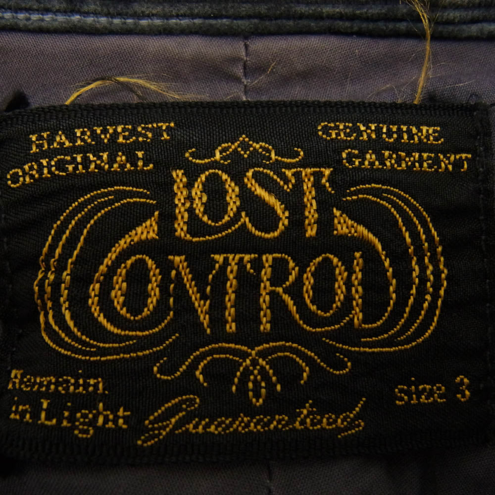 LOST CONTROL ロストコントロール LCW-S9-02 コーデュロイ ワーク シャツ ネイビー系 3【中古】