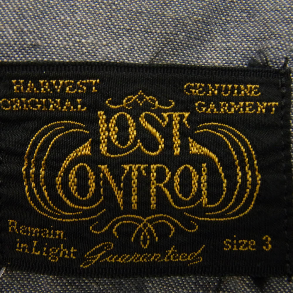 LOST CONTROL ロストコントロール L10S1-2004 デニム 長袖 ウエスタン シャツ ブルー系 3【中古】