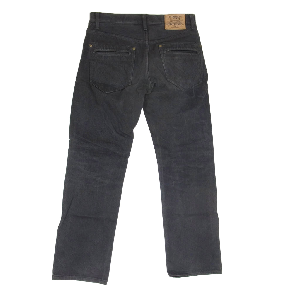 LOST CONTROL ロストコントロール MS8-PT04 ポケット口レザー切替 ブラックデニム パンツ ジーンズ ブラック系 30【中古】