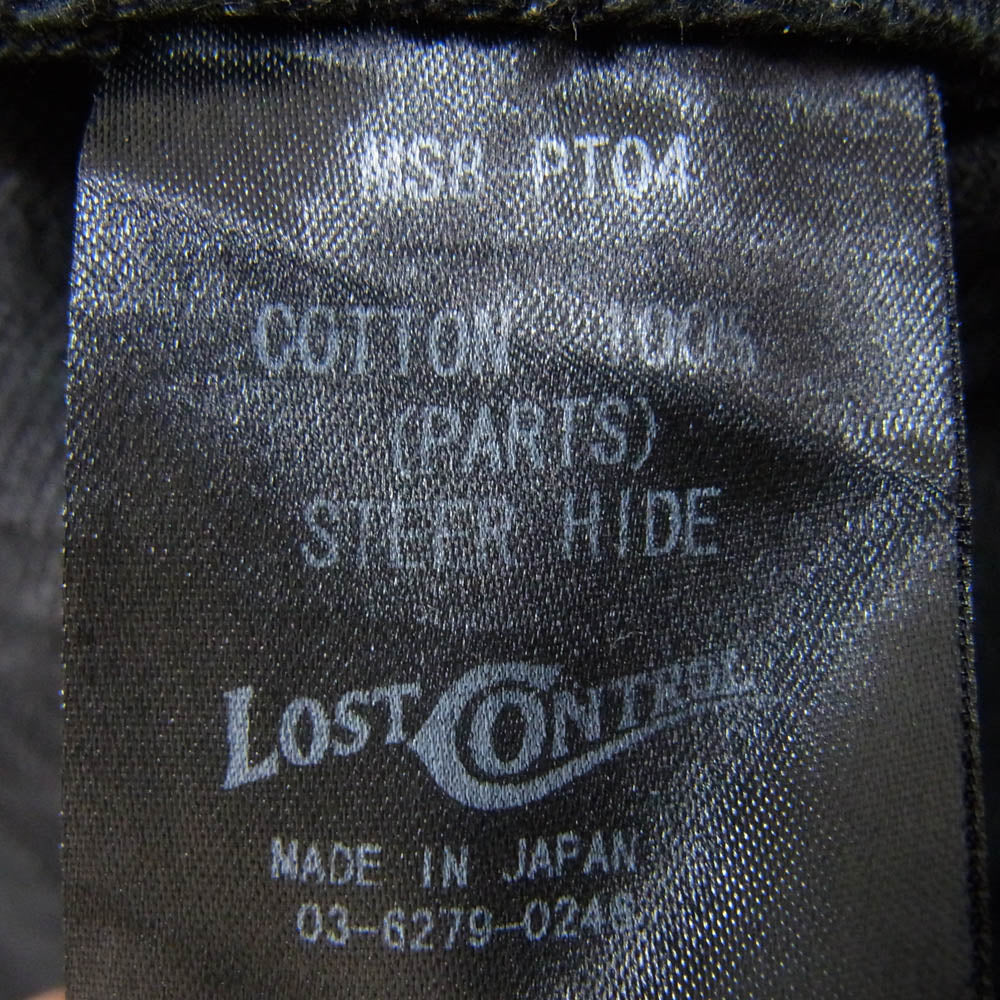 LOST CONTROL ロストコントロール MS8-PT04 ポケット口レザー切替 ブラックデニム パンツ ジーンズ ブラック系 30【中古】