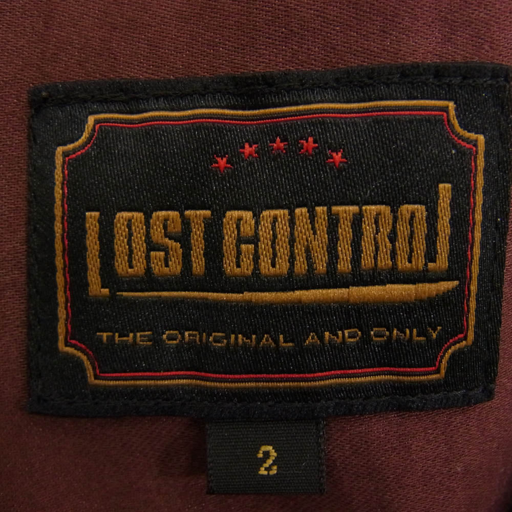 LOST CONTROL ロストコントロール L17S1-2016 リネン プルオーバー シャツ チャコール系 2【中古】