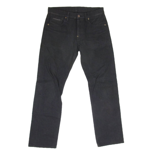 LOST CONTROL ロストコントロール MS8-PT04 ポケット口レザー切替 ブラックデニム パンツ ジーンズ ブラック系 30【中古】