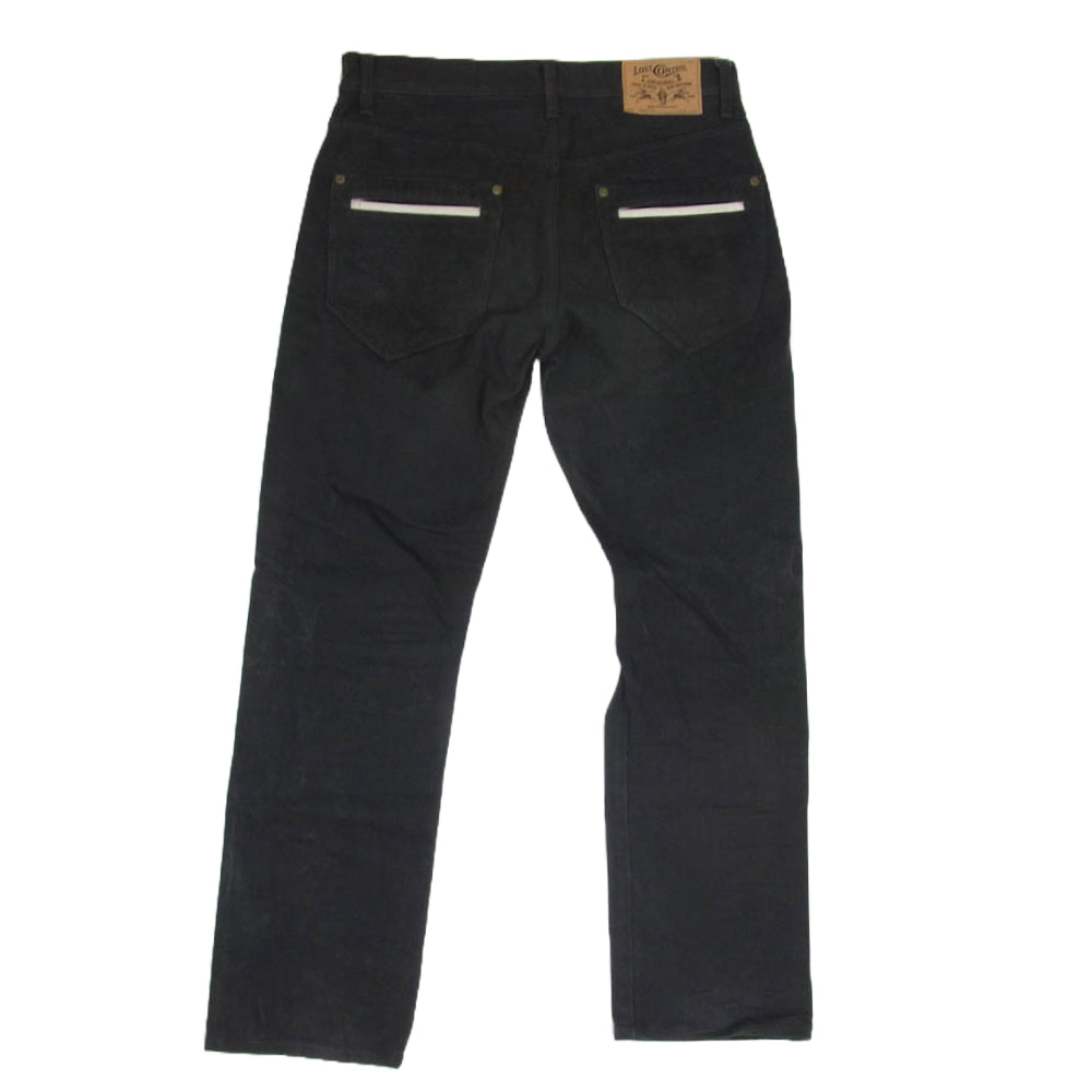 LOST CONTROL ロストコントロール MS8-PT04 ポケット口レザー切替 ブラックデニム パンツ ジーンズ ブラック系 30【中古】