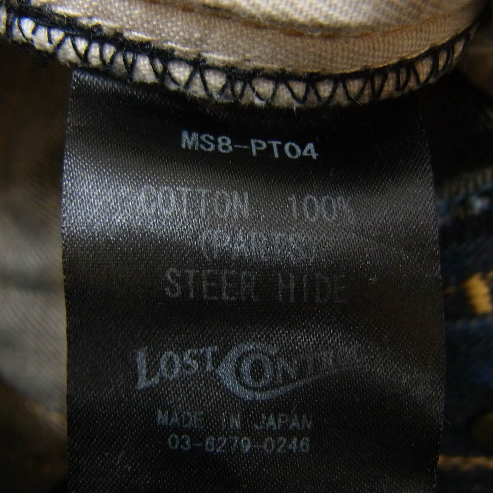 LOST CONTROL ロストコントロール MS8-PT04 ポケット口レザー切替 デニム パンツ ジーンズ インディゴブルー系 30【中古】