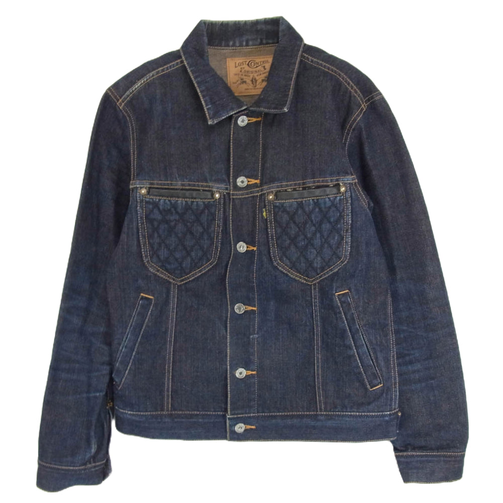 LOST CONTROL ロストコントロール LAW-BL8-01 DENIM JACKET デニム トラッカー ジャケット インディゴブルー系 38【中古】