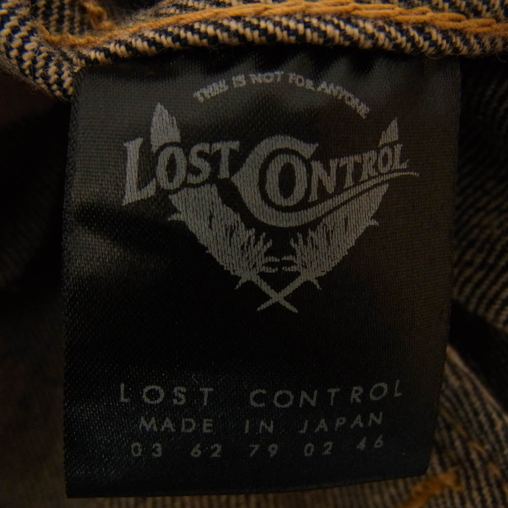 LOST CONTROL ロストコントロール LAW-BL8-01 DENIM JACKET デニム トラッカー ジャケット インディゴブルー系 38【中古】
