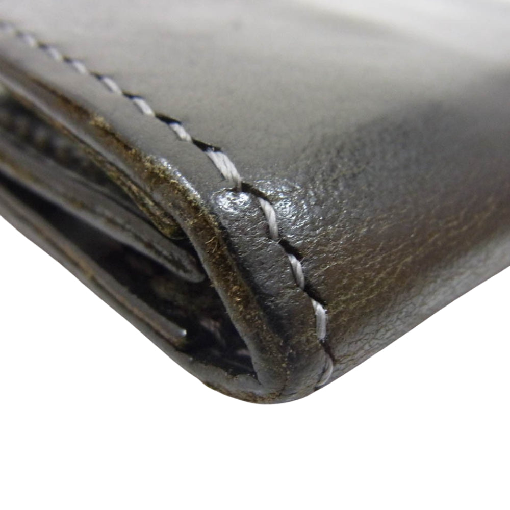 LOST CONTROL ロストコントロール 2スナップ レザー 二つ折り財布 ウォレット ブラック系【中古】