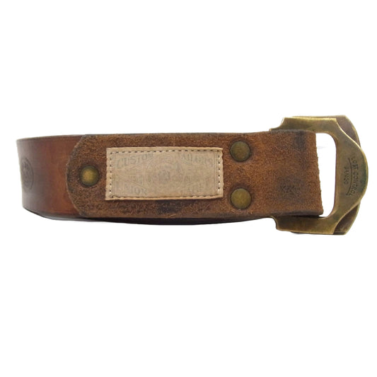 LOST CONTROL ロストコントロール LEATHER BELT レザー ベルト ブラウン系【中古】