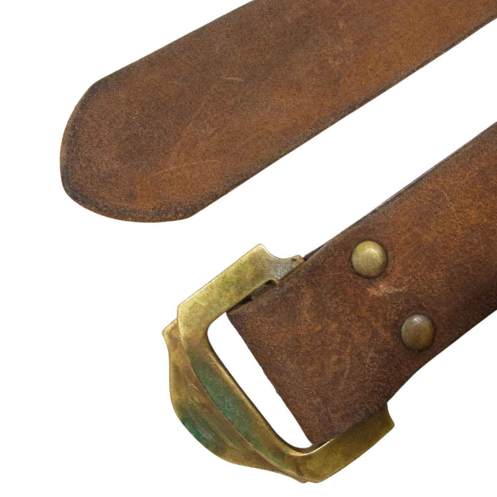 LOST CONTROL ロストコントロール LEATHER BELT レザー ベルト ブラウン系【中古】