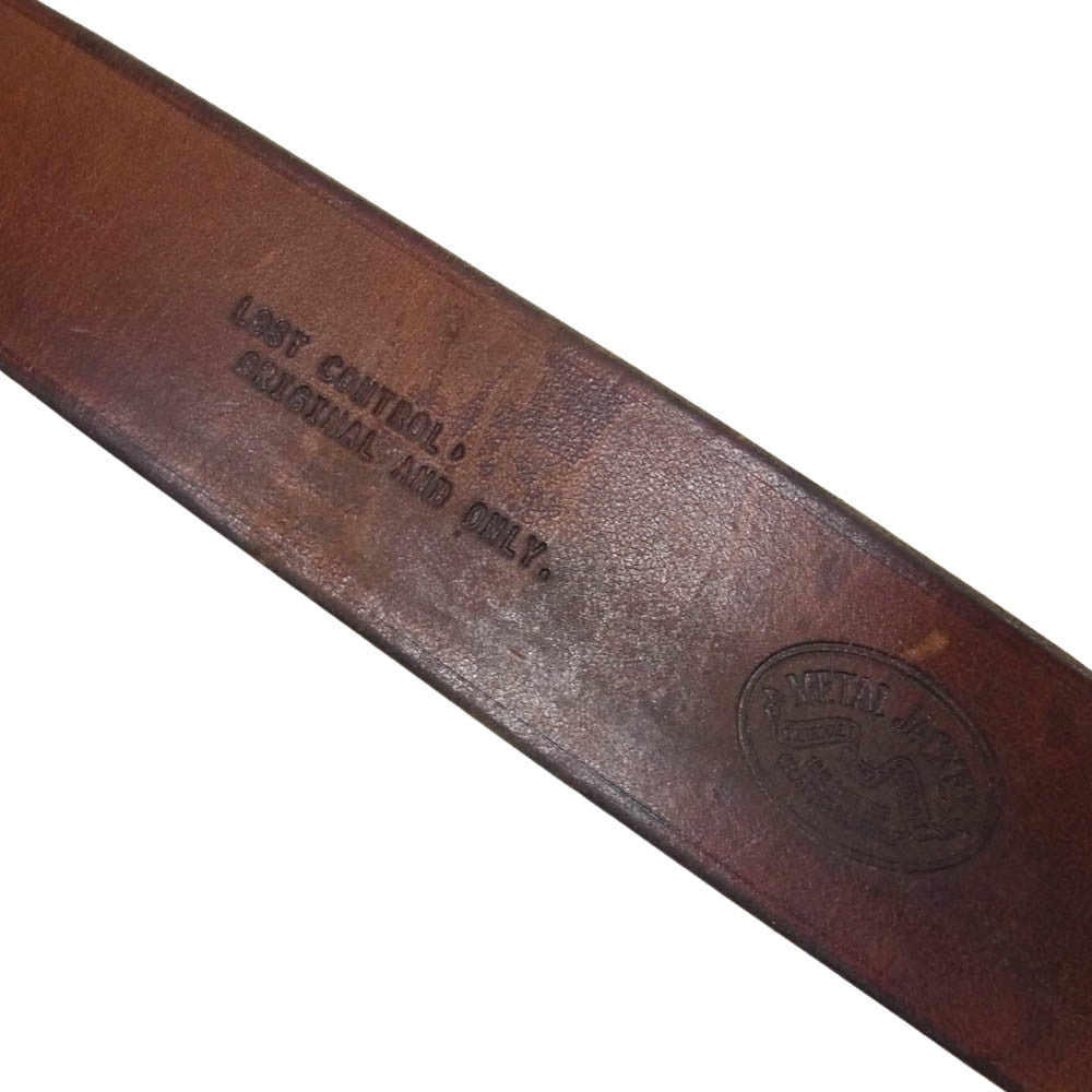 LOST CONTROL ロストコントロール LEATHER BELT レザー ベルト ブラウン系【中古】