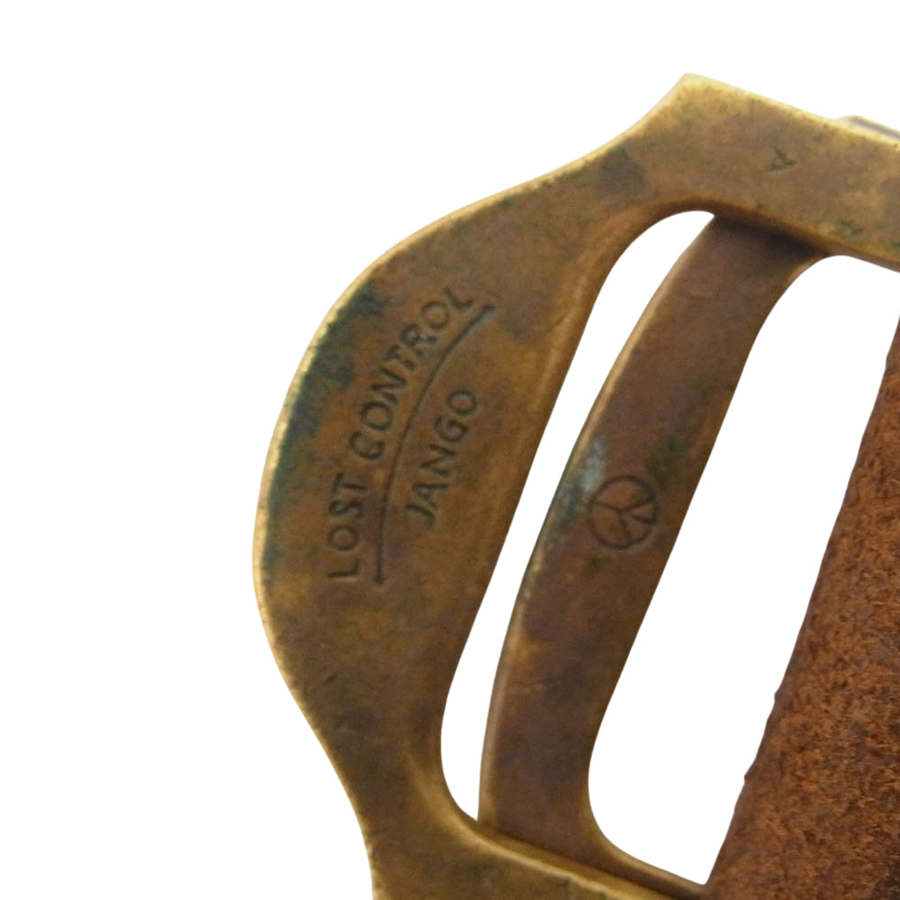 LOST CONTROL ロストコントロール LEATHER BELT レザー ベルト ブラウン系【中古】