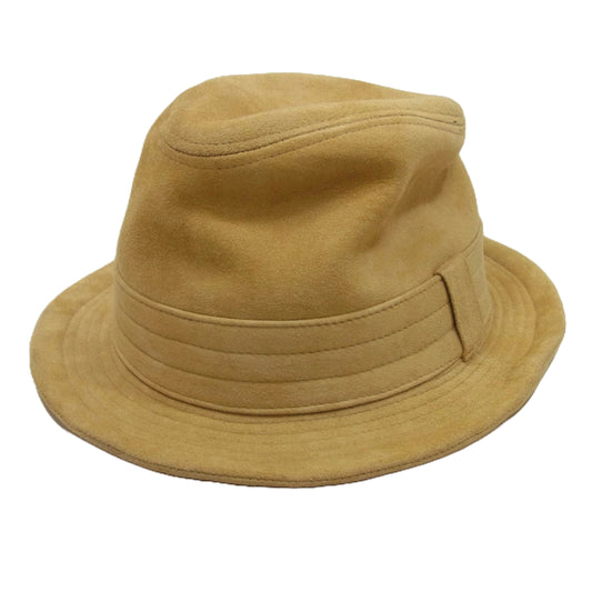 LOST CONTROL ロストコントロール L10W4-8004 Short Prim Leather Hat ゴート スエード ハット 帽子 ブラウン系【中古】