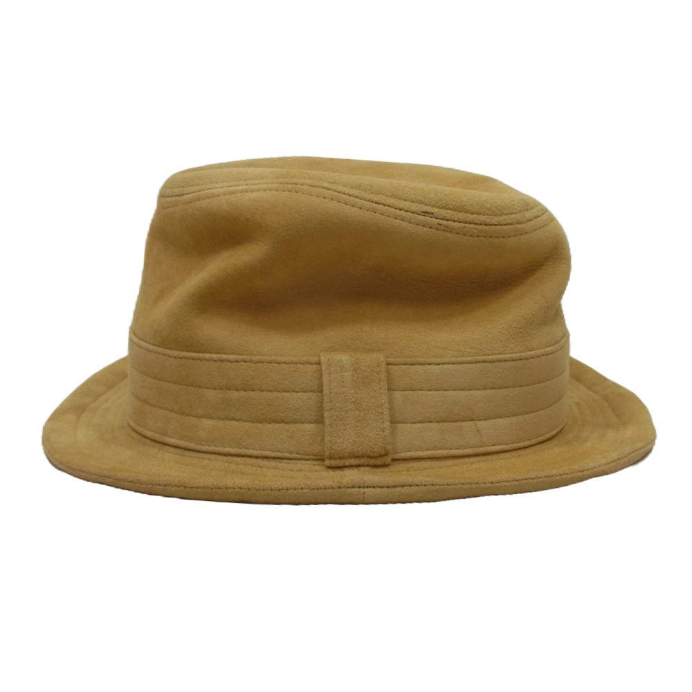 LOST CONTROL ロストコントロール L10W4-8004 Short Prim Leather Hat ゴート スエード ハット 帽子 ブラウン系【中古】