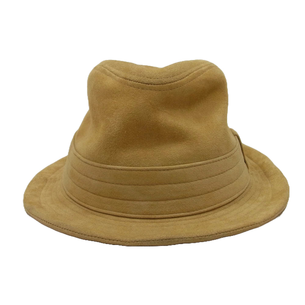 LOST CONTROL ロストコントロール L10W4-8004 Short Prim Leather Hat ゴート スエード ハット 帽子 ブラウン系【中古】