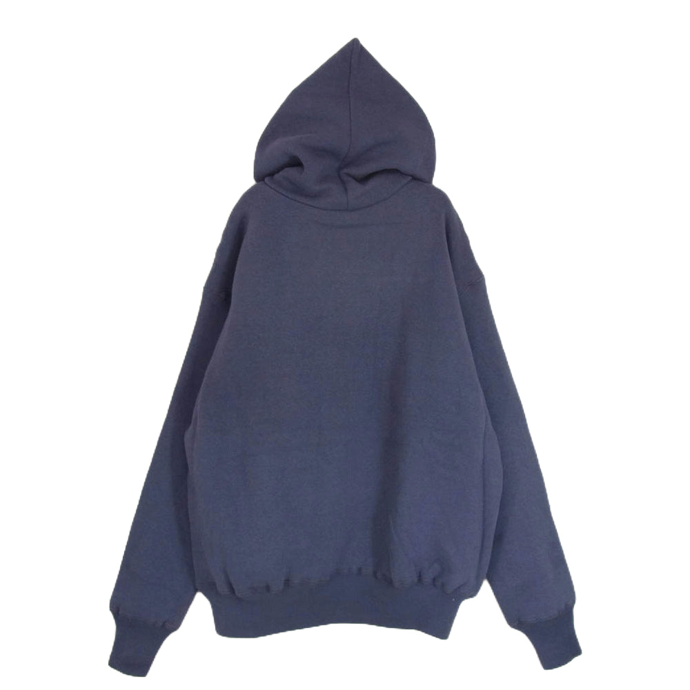 WAREHOUSE ウエアハウス JG-CS13 John Gluckow ジョングラッコー Fakie Afterhood SCSC プリント アフターフード 後付け プルオーバー パーカー ネイビー系 XL【極上美品】【中古】
