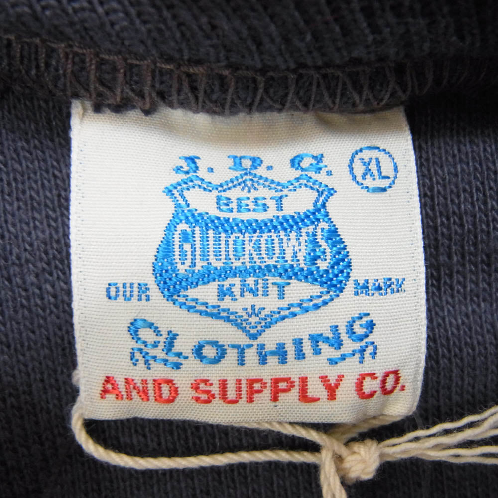 WAREHOUSE ウエアハウス JG-CS13 John Gluckow ジョングラッコー Fakie Afterhood SCSC プリント アフターフード 後付け プルオーバー パーカー ネイビー系 XL【極上美品】【中古】