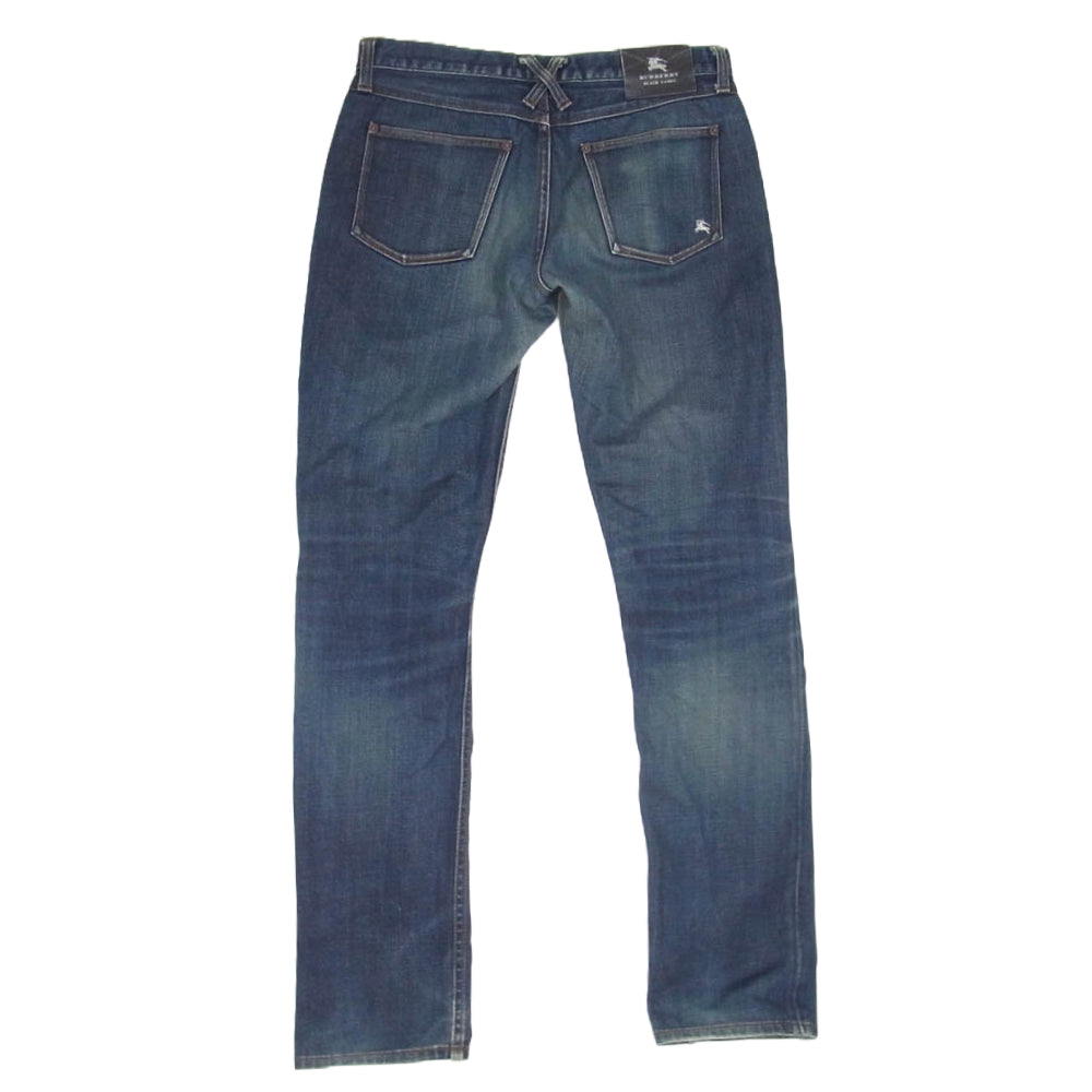 BURBERRY BLACK LABEL バーバリーブラックレーベル BMS05-010-28 デニム ストレート パンツ インディゴブルー系 ウエスト 76【中古】