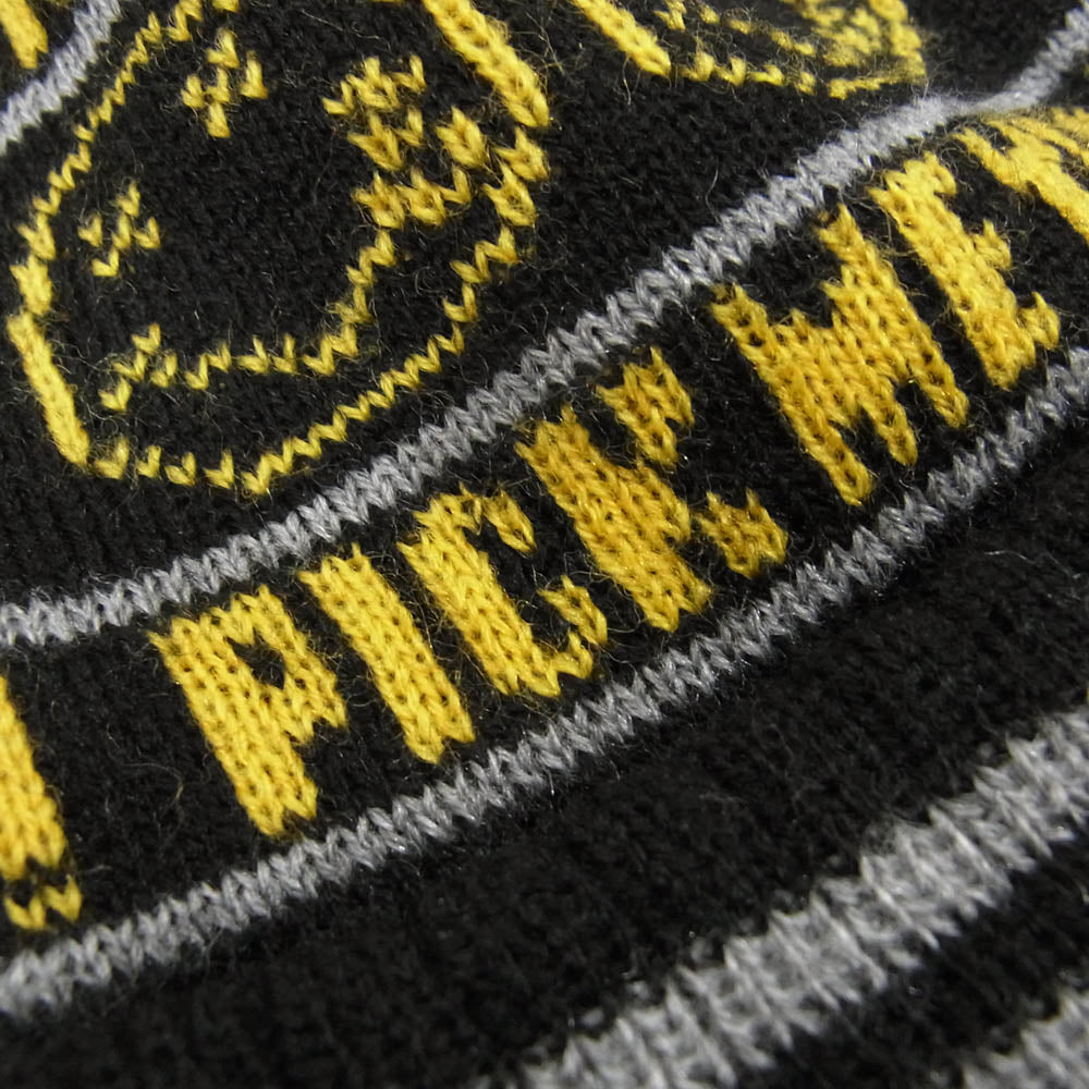 HYSTERIC GLAMOUR ヒステリックグラマー 0293QH01 KURT COBAIN カートコバーン PICK ME ピックミー ボンボン ニット帽 ビーニー ブラック系 FREE【中古】