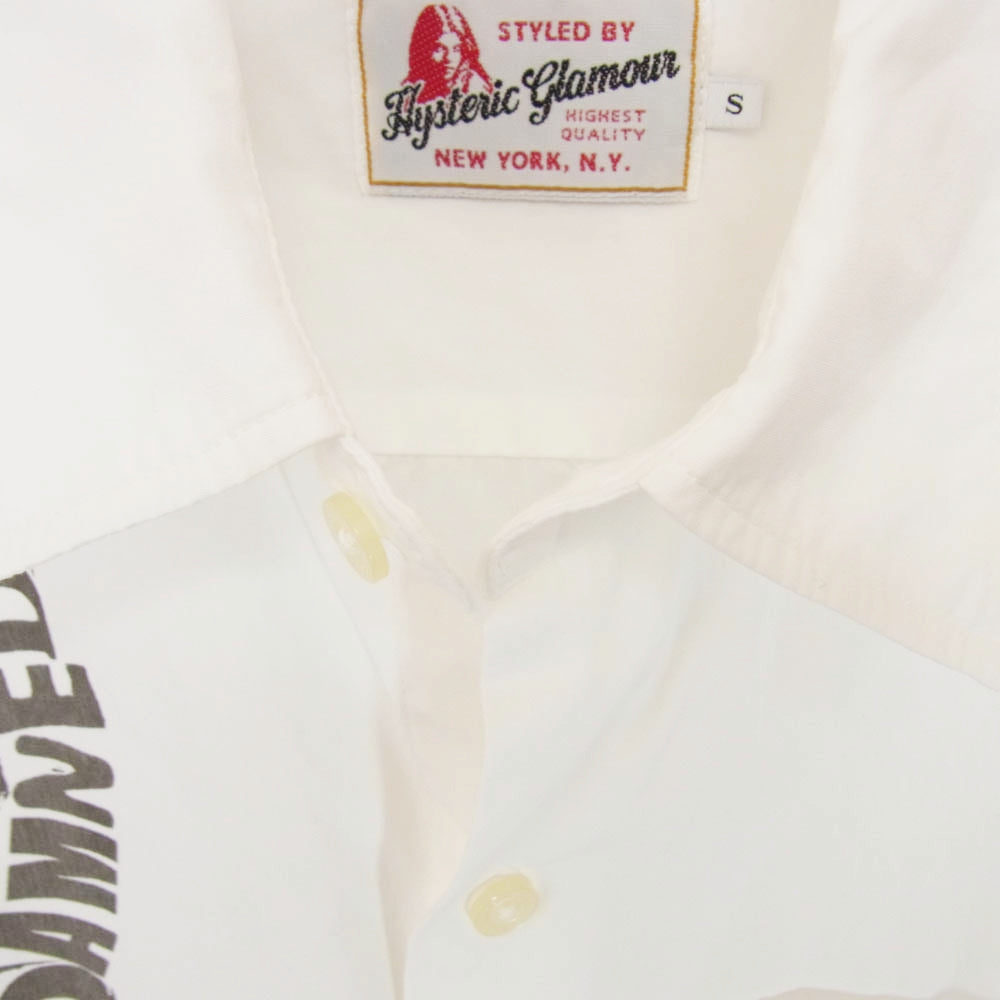 HYSTERIC GLAMOUR ヒステリックグラマー 02193AH08 FANTASTIC ファンタスティック レギュラーカラー 長袖 シャツ ホワイト系 S【中古】