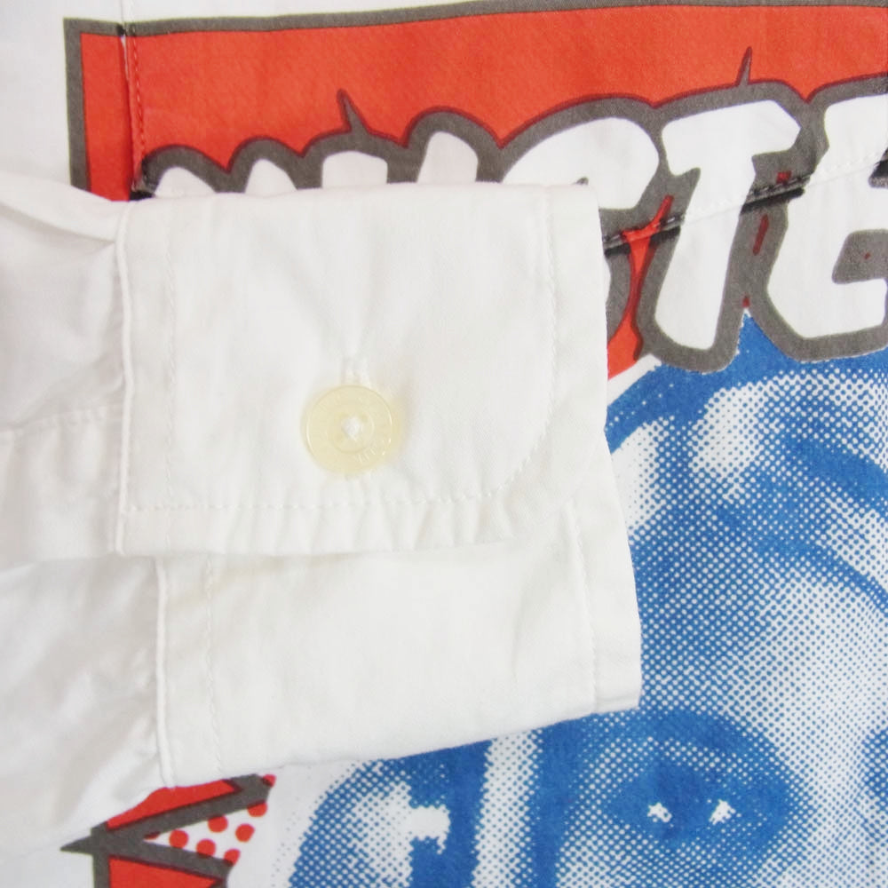 HYSTERIC GLAMOUR ヒステリックグラマー 02193AH08 FANTASTIC ファンタスティック レギュラーカラー 長袖 シャツ ホワイト系 S【中古】