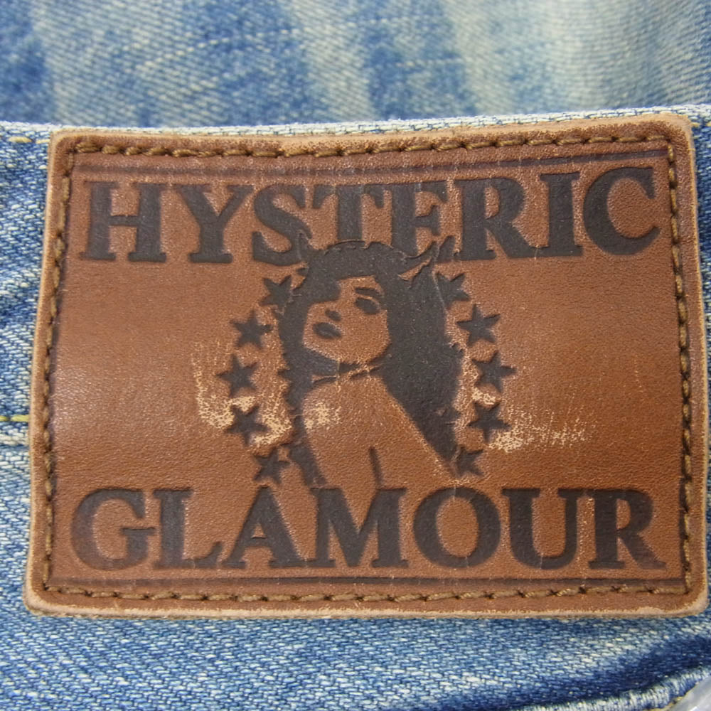 HYSTERIC GLAMOUR ヒステリックグラマー 0214AP05 パッチワーク スタッズ ワッペン デニムパンツ ジーンズ インディゴブルー系 30【中古】
