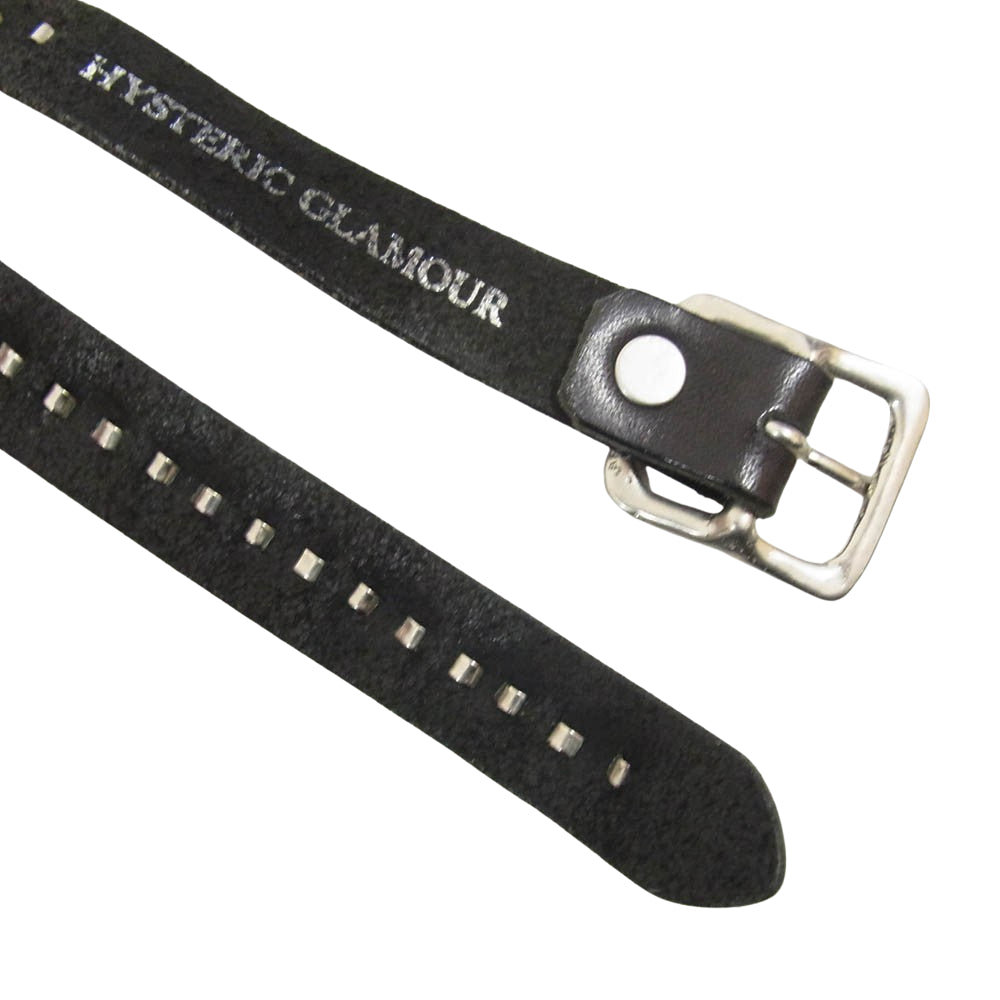 HYSTERIC GLAMOUR ヒステリックグラマー STUD NARROW スタッズ ナロー ベルト ブラック系【中古】