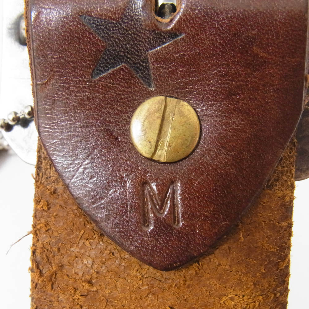 HYSTERIC GLAMOUR ヒステリックグラマー OLD STUD HANDMADE オールドスタッズハンドメイド スター ガール スタッズ ベルト ブラウン系 M【中古】