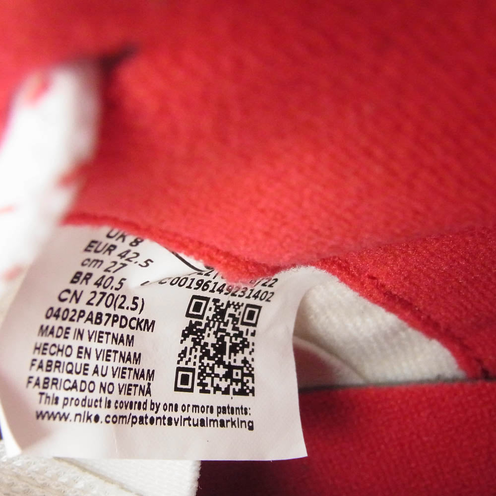 NIKE ナイキ DX1165-100 Air Zoom Flight 95 True Red エアズーム フライト トゥルーレッド スニーカー レッド系 27【新古品】【未使用】【中古】