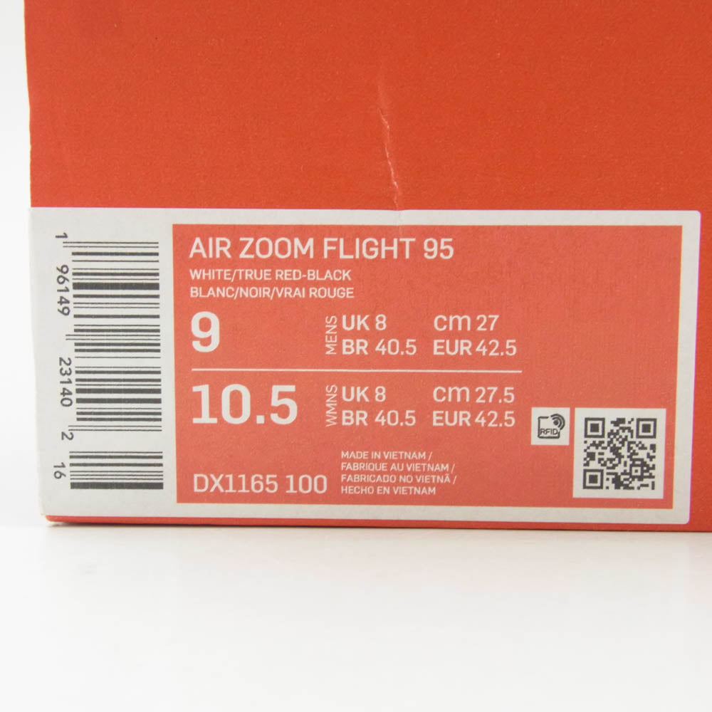 NIKE ナイキ DX1165-100 Air Zoom Flight 95 True Red エアズーム フライト トゥルーレッド スニーカー レッド系 27【新古品】【未使用】【中古】