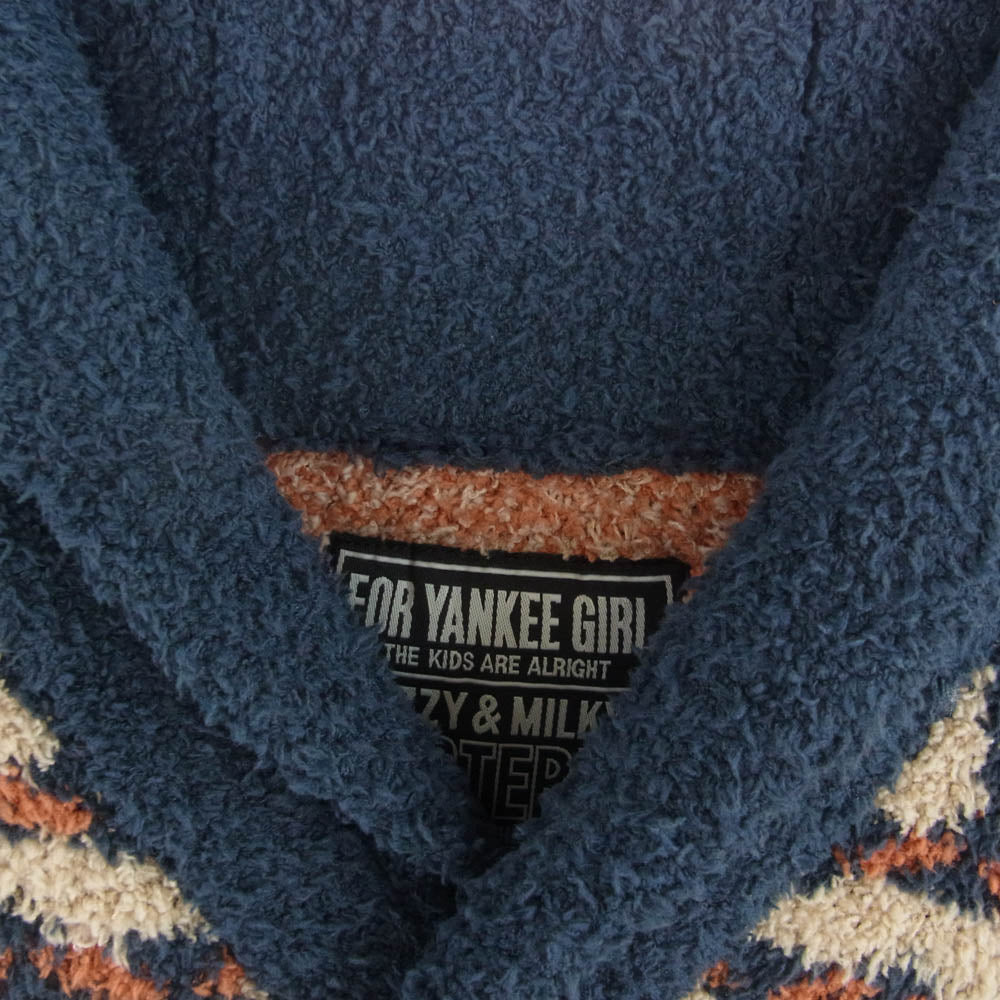 HYSTERIC GLAMOUR ヒステリックグラマー 23AW 02233ND03 SEE NO EVIL ジャカード シーノーエビル ショールカーディガン マルチカラー系 L【中古】