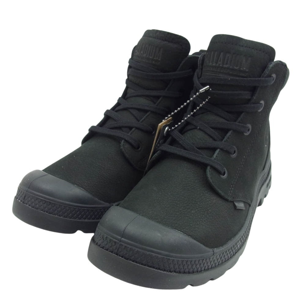 パラディウム 79027 008 PAMPA LITE+ WP+ LTH ZIP ジップ ブーツ スニーカー ブラック系 24.5cm【極上美品】【中古】